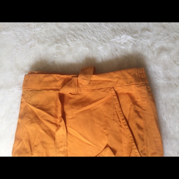 Lane Bryant linen shorts orange Goldish plus 26 - Picture 3 of 5
